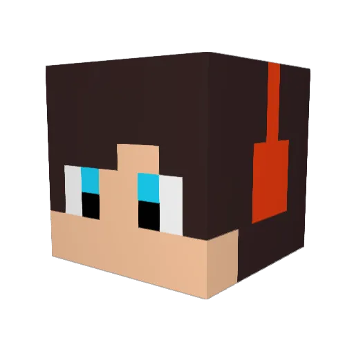 yuu_kiti Minecraft avatar head, 3D render