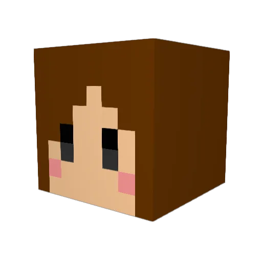 yuu_tan Minecraft avatar head, 3D render
