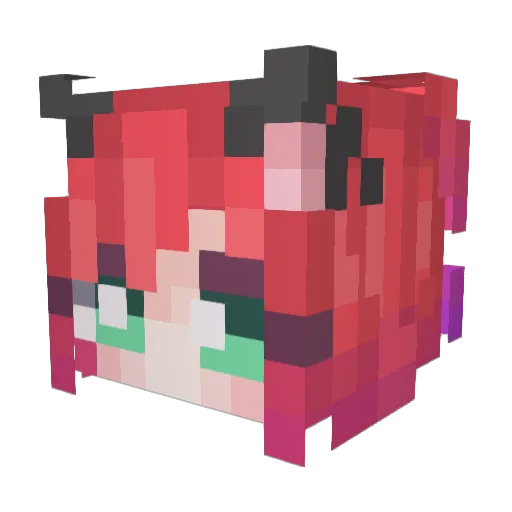 yuub124 Minecraft avatar head, 3D render