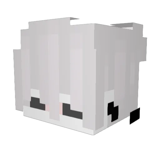 yuudead Minecraft avatar head, 3D render