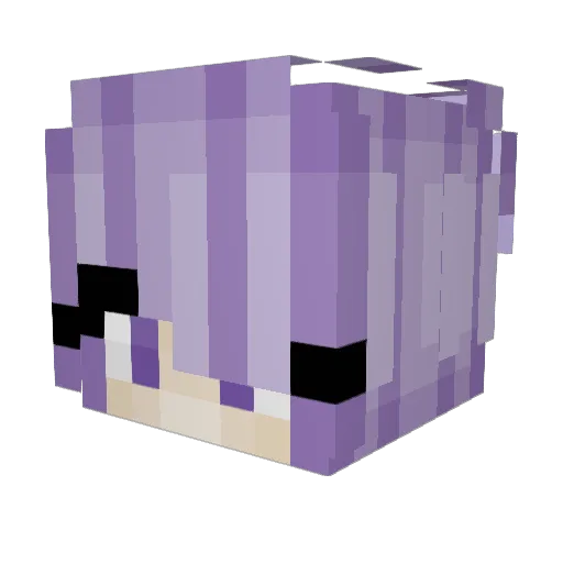 yuuelle Minecraft avatar head, 3D render