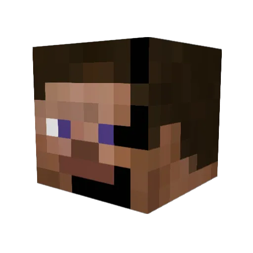 yuugamaki Minecraft avatar head, 3D render