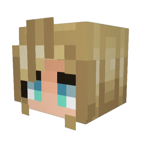 yuuhich Minecraft avatar head, 3D render