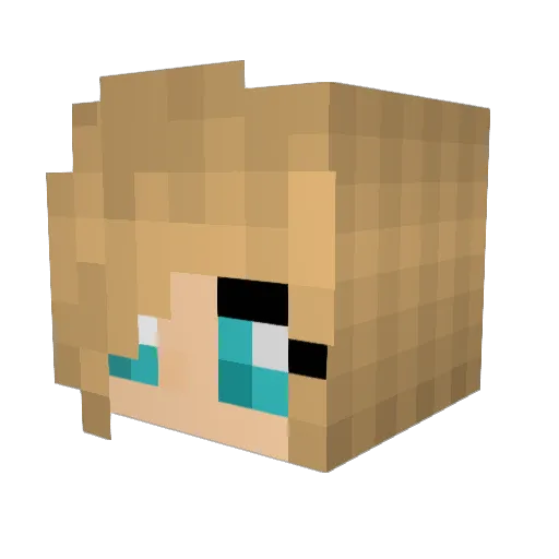 yuuka23 Minecraft avatar head, 3D render
