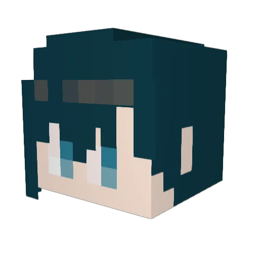 yuuki15 Minecraft avatar head, 3D render