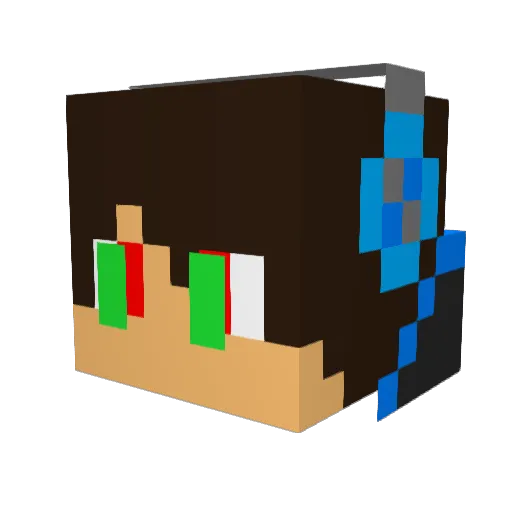 yuuki717 Minecraft avatar head, 3D render