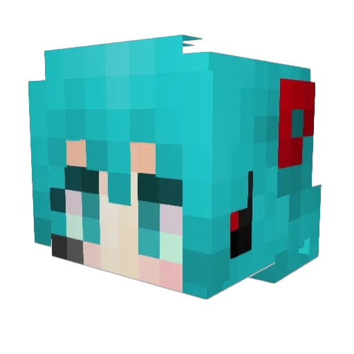 yuukiHSM Minecraft avatar head, 3D render