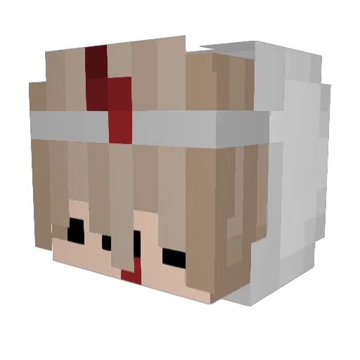 yuukianzai Minecraft avatar head, 3D render
