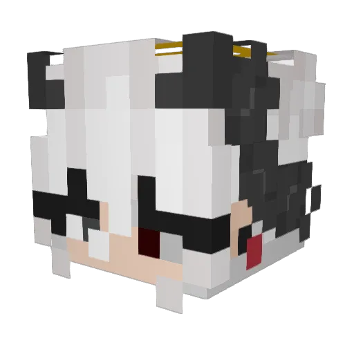 yuukicore Minecraft avatar head, 3D render