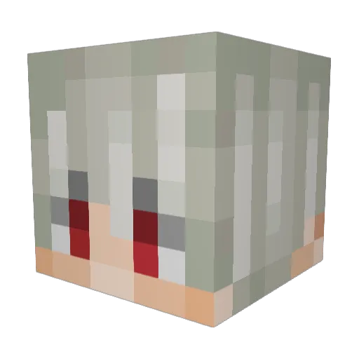 yuukisuke Minecraft avatar head, 3D render