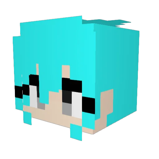 yuukky12 Minecraft avatar head, 3D render
