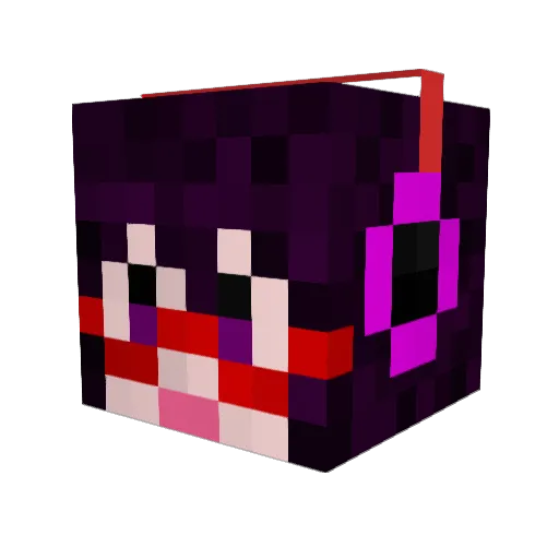 yuukyuu Minecraft avatar head, 3D render