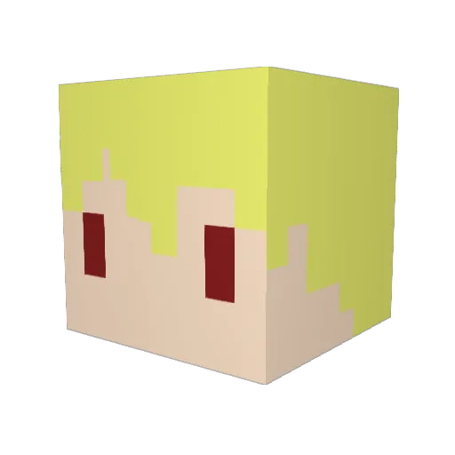 yuuminn9898 Minecraft avatar head, 3D render