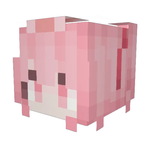 yuunota Minecraft avatar head, 3D render