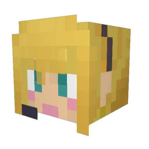 yuusyan8 Minecraft avatar head, 3D render