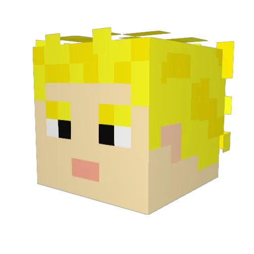 yuuto2005 Minecraft avatar head, 3D render