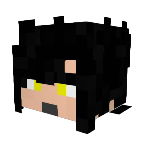 yuuto_sann Minecraft avatar head, 3D render