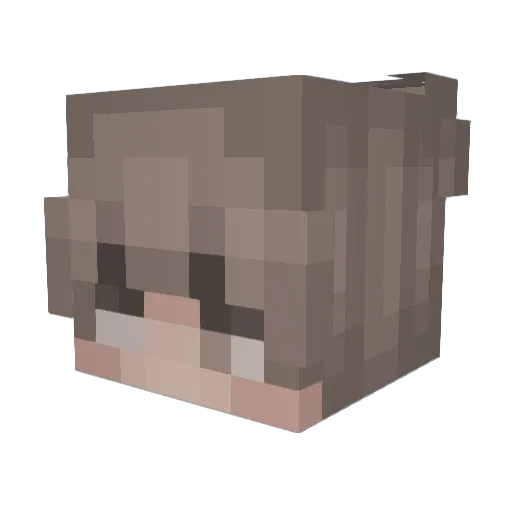 yuutoisa Minecraft avatar head, 3D render