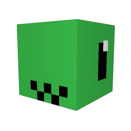 yuutosuto Minecraft avatar head, 3D render