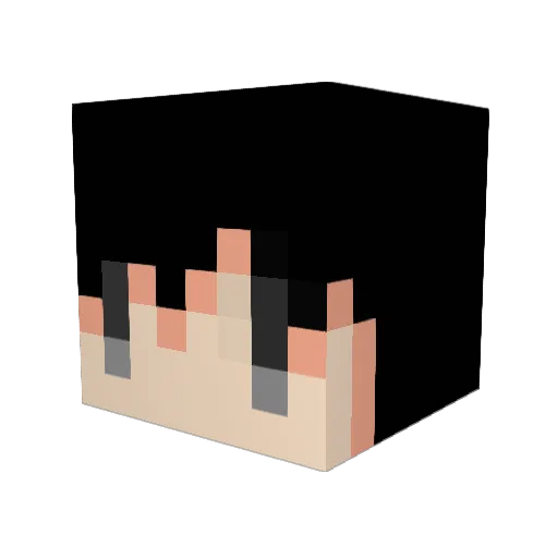 yuutuki22 Minecraft avatar head, 3D render