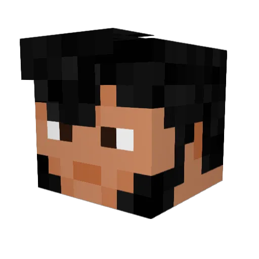 yuuuniverse Minecraft avatar head, 3D render