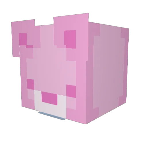 yuuwe Minecraft avatar head, 3D render