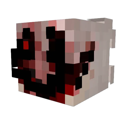 yuuwhi Minecraft avatar head, 3D render
