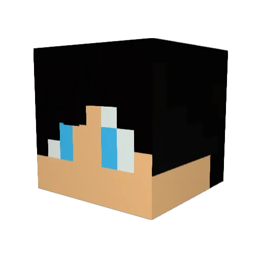 yuuya1990 Minecraft avatar head, 3D render