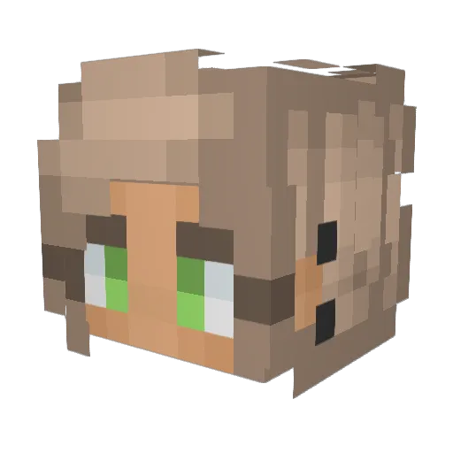 yuval2000 Minecraft avatar head, 3D render
