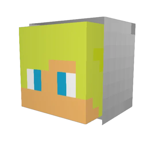 yuvalgo Minecraft avatar head, 3D render