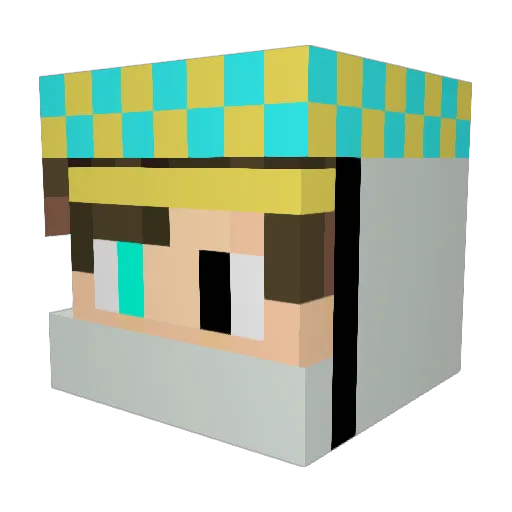 yuvalking12 Minecraft avatar head, 3D render