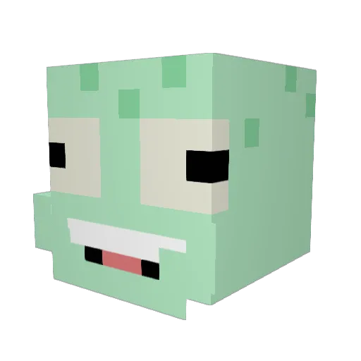 yuvalyen Minecraft avatar head, 3D render