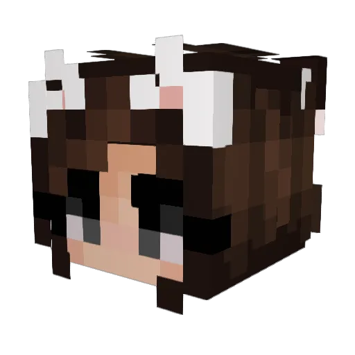 yuvinra Minecraft avatar head, 3D render