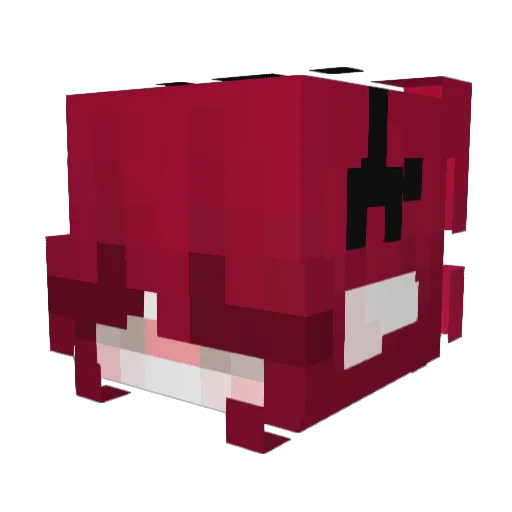 yuvwii Minecraft avatar head, 3D render