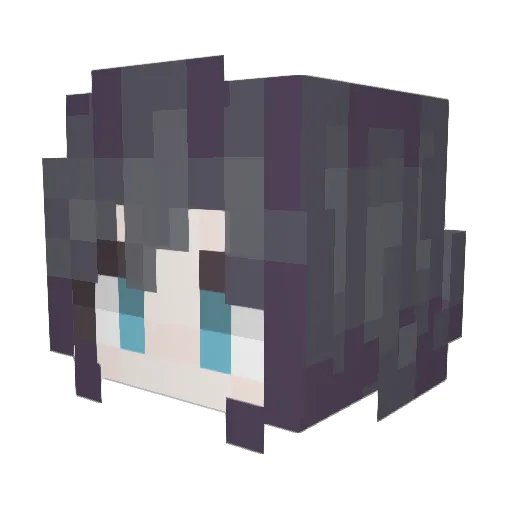 yuwse Minecraft avatar head, 3D render
