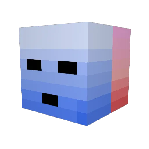 yuxamas Minecraft avatar head, 3D render