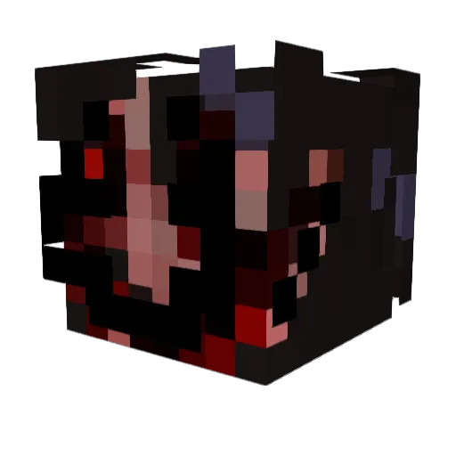 yuxime Minecraft avatar head, 3D render