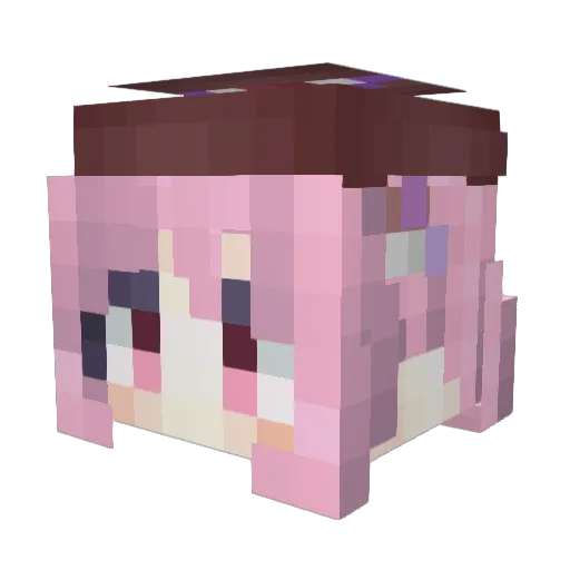 yuxue45 Minecraft avatar head, 3D render