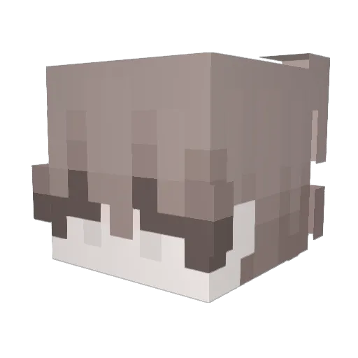 yuxxx Minecraft avatar head, 3D render