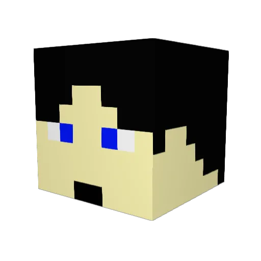 yuya0709 Minecraft avatar head, 3D render