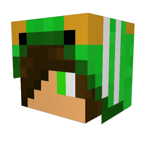 yuyan2 Minecraft avatar head, 3D render