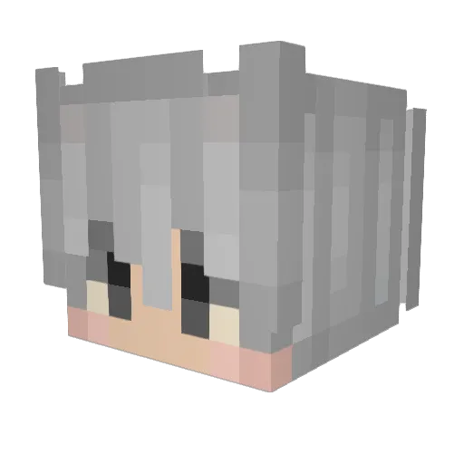 yuyu_uuu Minecraft avatar head, 3D render