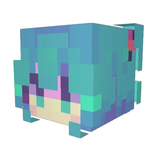 yuyuanying Minecraft avatar head, 3D render