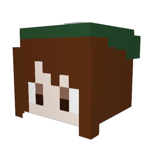 yuyuco3 Minecraft avatar head, 3D render