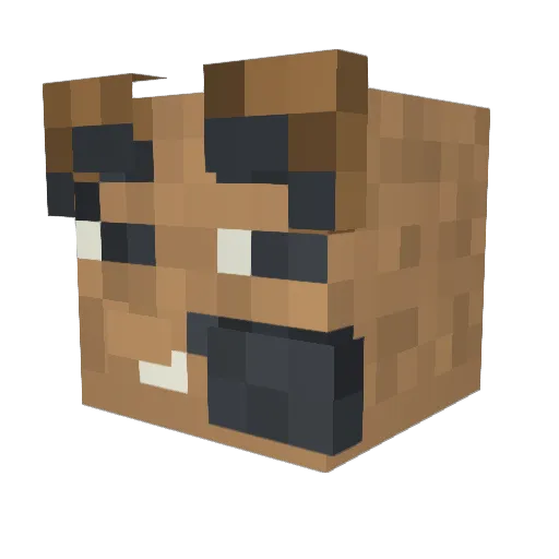 yuyujoy Minecraft avatar head, 3D render