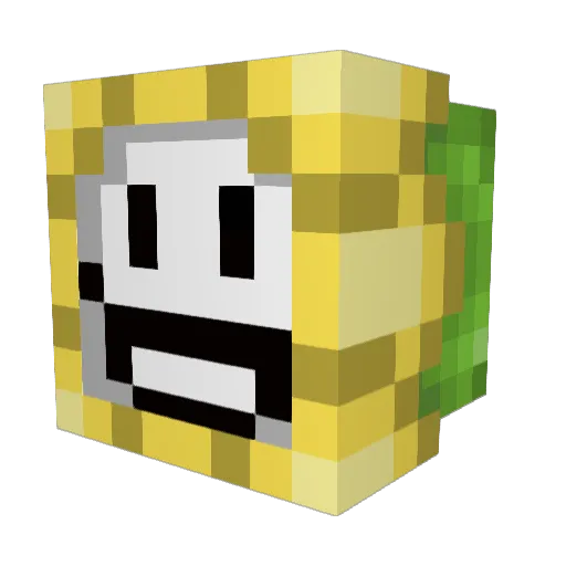 yuyukishi Minecraft avatar head, 3D render