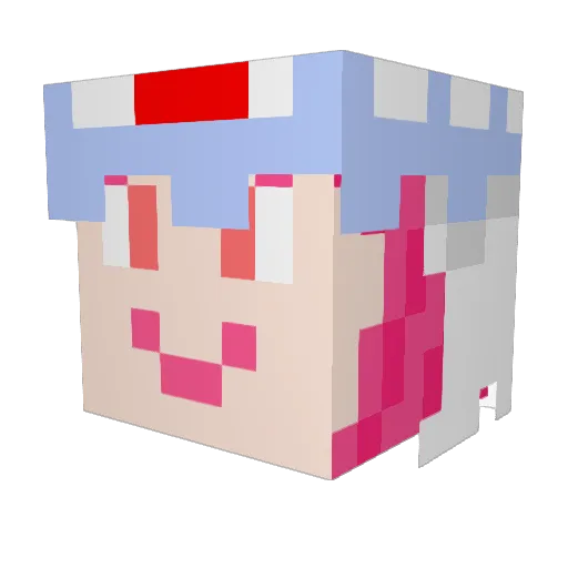 yuyuko0521 Minecraft avatar head, 3D render