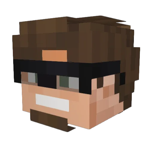 yuyutoph Minecraft avatar head, 3D render