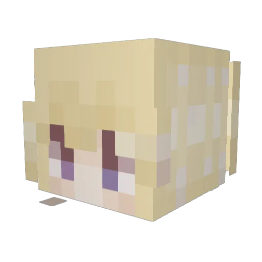 yuyuvixi Minecraft avatar head, 3D render