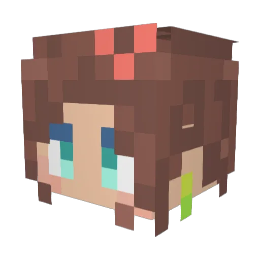 yuyuyu_mkmo Minecraft avatar head, 3D render